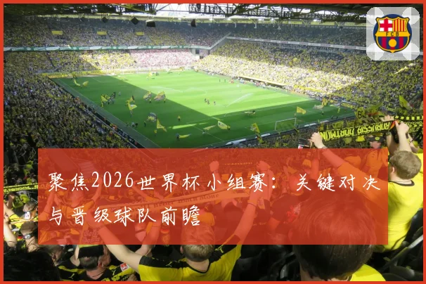 聚焦2026世界杯小组赛:关键对决与晋级球队前瞻
